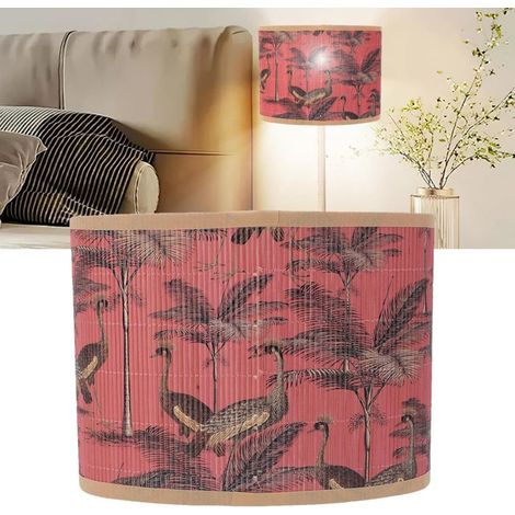 Bellerise – Lampenschirm Im Bohème-stil – Tropisches Muster, E27/e14 – Wohn- Oder Schlafzimmer – 23 × 12,5 × 17,5 Cm