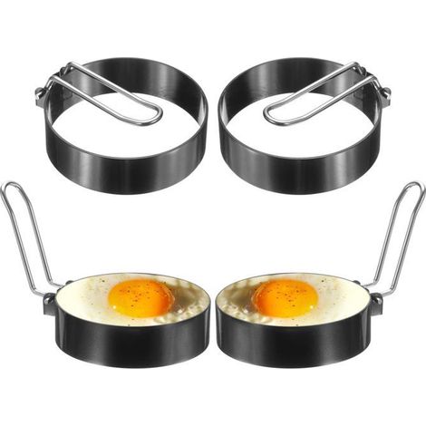 Bellerise - Set Mit 4 Eierringen, 7,6 Cm (3 Zoll) Edelstahl-antihaft-crêpe-ring.