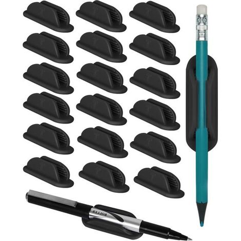 Bellerise – 20er-pack Selbstklebende Stifthalter Fürs Büro – Silikon-stifthalter Mit Verbessertem Acrylkleber