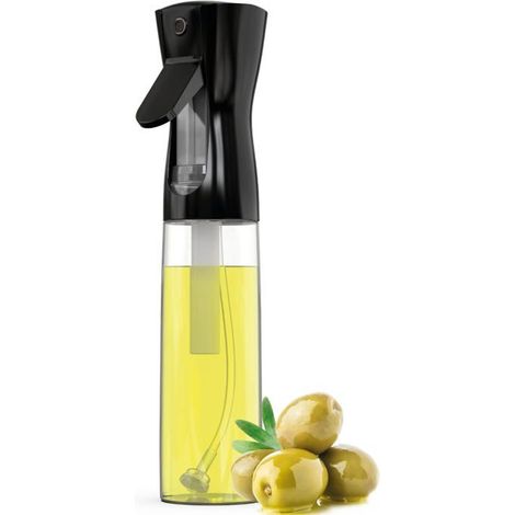 Bellerise – Ölsprüher. 300 Ml Küchenölsprüher, Ölspender, Sprühflasche, Olivenölspender (schwarz, 1 Stück)
