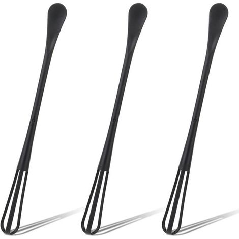 Bellerise - Set Mit 3 Mini-eierquirlen, Tragbare Küchenutensilien Aus Kunststoff