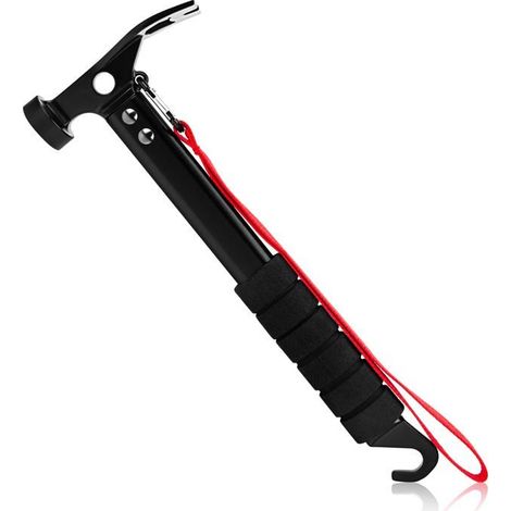 Bellerise – Leichter Und Vielseitiger Campinghammer Aus Aluminium, Ideal Für Zelte, Wanderungen Und Gartenarbeit – Schwarz
