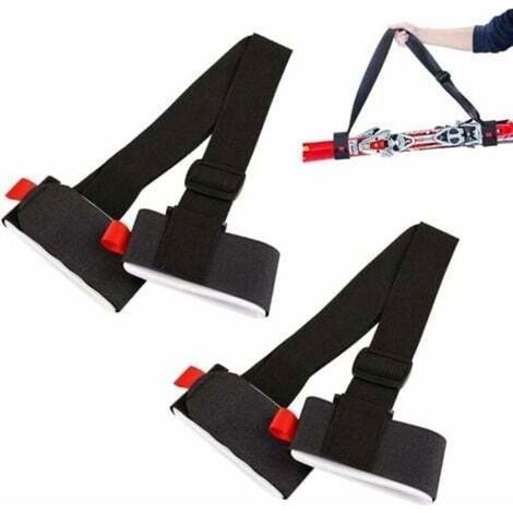 Bellerise – 2 Schwarze Skischlaufen, Verstellbare Skischlaufen Mit Gepolsterter Schnalle Für Kinder Und Erwachsene