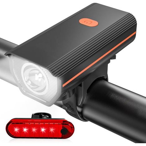 Bellerise - Wiederaufladbare Fahrradlampe — Ultrahelle Lampe Für Nachtfahrten [rücklicht Nicht Enthalten]