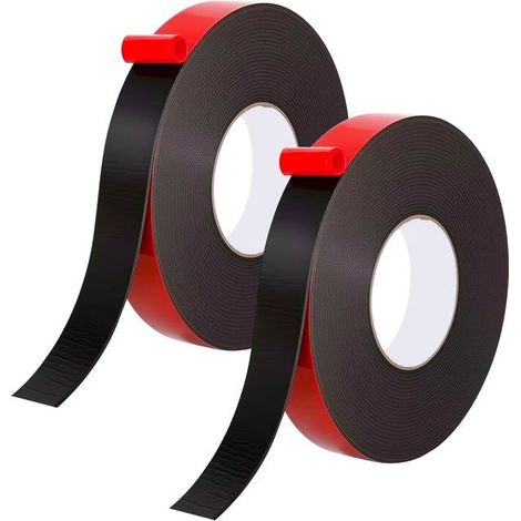 Bellerise – 2 Rollen Doppelseitiges Klebeband 25 Mm X 10 M, Extra Starkes Universelles Doppelseitiges Klebeband, 0,5 Mm Ultradünn, Wasserfest/hitzebeständig