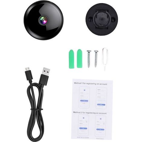 Bellerise – Wlan-überwachungskamera – Mini 360° – Infrarot-nachtsicht – Für Babys/haustiere