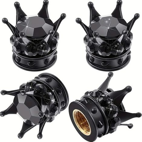 Bellerise – 4er-set Strass-ventilkappen, Verchromte Ventilkappen Für Auto, Fahrrad Und Motorrad