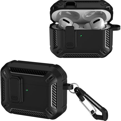 Bellerise - Schutzhülle Für Airpods Pro 3, Robuste Ausführung In Militärqualität Mit Schloss Und Ring, Kratzfest.