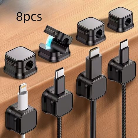 Bellerise Kabelclips (8er-pack) – Kein Bohren Erforderlich – Kabelclips – Schwarz