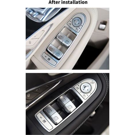 Bellerise – Fensterheberschalter – Mercedes C/glc W205 W213 2015–2023 Abs – Einfacher Austausch – Schwarz/beige