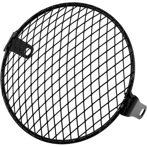 Bellerise – Scheinwerfergrill – Robustes Metall-diamantgitter – Kompatibel Mit Cafe Racer Bobber – 16 Cm Schwarz