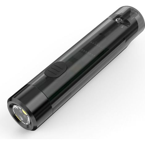 Bellerise – Mini-led-taschenlampe – 7 Leuchtmodi + Notfallpfeife – Ultrakompakt Für Camping Und Wandern – Schwarz