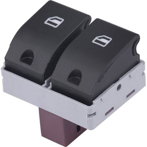 Bellerise – Elektrischer Fensterheberschalter – 6q0959858 Schwarz Abs – Kompatibel Mit Der Hinteren Autotür