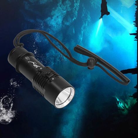 Bellerise – Taucherlampe – P70 5000 Lm – Wasserdicht Bis 100 M – Zum Tauchen Und Für Unterwasserfotografie
