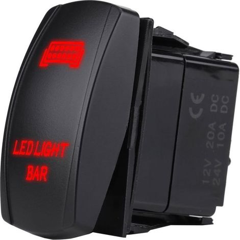 Bellerise – Led-wippschalter – 12–24 V Spst 5-polig Mit Mehrfachem Schutz – Kompatibel Mit Auto, Lkw Und Boot