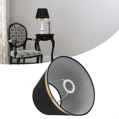 Bellerise – Stofflampenschirm – Px125 – E27 – Sanftes Licht – Schwarz