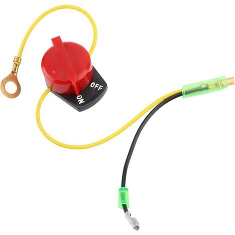 Bellerise – Motorstoppschalter – Honda Gx110–gx390 – Rot/schwarz, Metall, 4 Cm