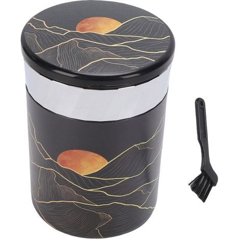 Bellerise – Mini-büro-mülleimer – Abnehmbarer Deckel – Elegantes Edelstahl – Kompaktes Schwarz Für Büro Und Zuhause