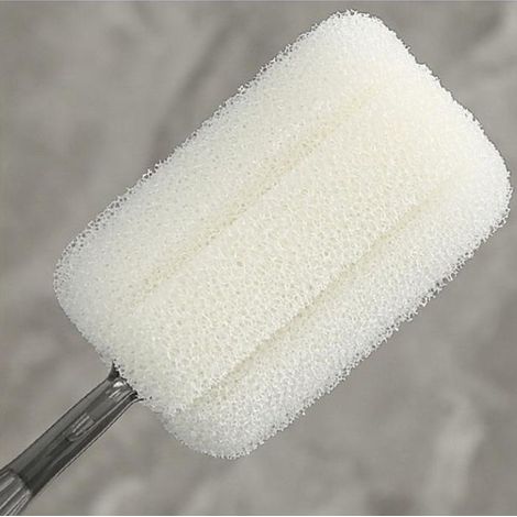 Bellerise Flaschenbürste – Langer Griff – Gründliche Reinigung – Für Gläser, Babyflaschen, Teekannen – Transparentgrau