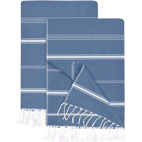 Bellerise - Türkische Strandtücher, 2er-set, 40 X 72 Zoll, 100 % Baumwolle, Sandabweisend, Leicht, Saugfähig Und Schnelltrocknend.