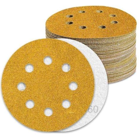Bellerise – 125-mm-schleifscheibe, Körnung 60, 80 Stück Schleifscheiben Für Exzenterschleifer