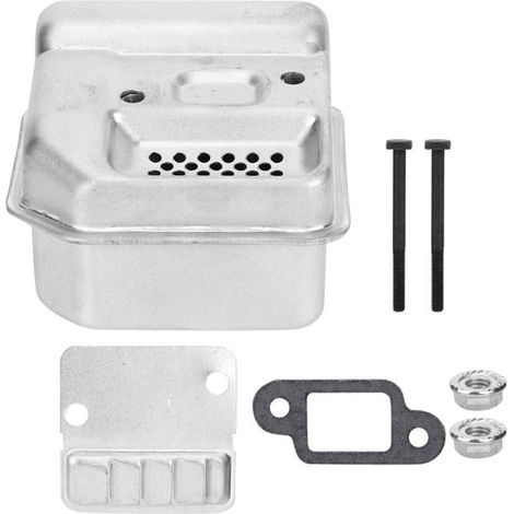 Bellerise – Auspuffschalldämpfer – Stihl Ms180/170/018/017 – Komplettes Geräuschreduzierungsset – 7,5 Cm Silbermetall