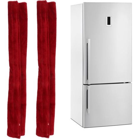 Bellerise – 2er-set Kühlschrankgriffbezüge – Goldvelours – Fleckenabweisend – Küchenparty – Burgunderrot