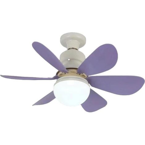 Bellerise – Led-deckenventilator Mit Fernbedienung – 3 Geschwindigkeiten, 3 Farben, Dimmbar – Für Schlafzimmer Und Wohnzimmer – Lila