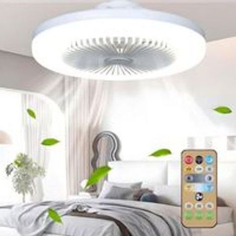 Bellerise – Leiser Led-deckenventilator – 3 Geschwindigkeitsstufen, Fernbedienung, 3-farbiges Licht – Für Schlafzimmer, Büro – 25 Cm