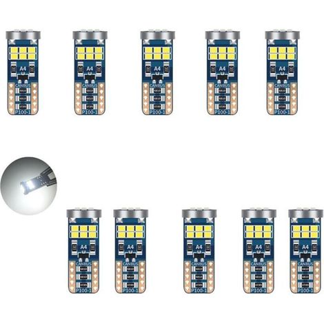 Bellerise – 10er-pack W5w T10 194 Led-lampen – 6500k Weiß, Can-bus-fehlerfrei – 18 Smd 396lm Dc12v Für Kfz-innenraumbeleuchtung