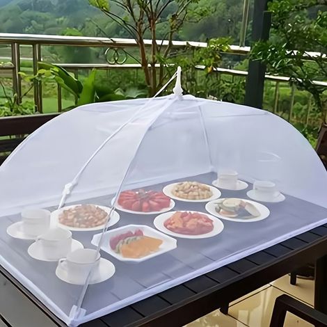 Bellerise – Faltbare Edelstahl-lebensmittelabdeckung (40 X 60 Cm) – Große, Insektensichere Abdeckung Mit Spitzenbesatz