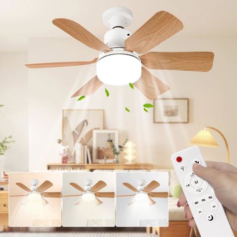 Bellerise - Deckenventilator Mit Licht, Schlafzimmerleuchte, 3 Geschwindigkeitsstufen, Einstellbare Helligkeit Und Farbtemperatur.