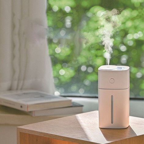 Bellerise – Usb-aufladbarer Luftbefeuchter – Befüllung Von Oben, 2 Nebelmodi, 2000 Mah – Leise, Umgebungslicht