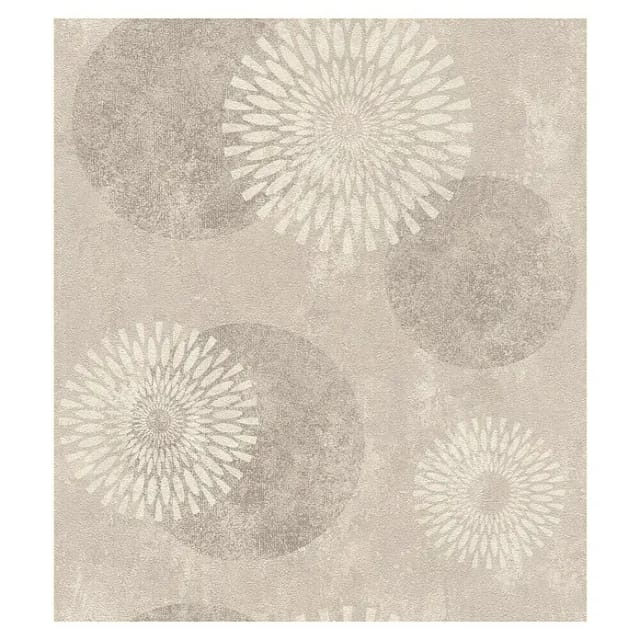 Rasch Vliestapete Tapetenwechsel II 651713 Kreise Taupe Hell 10,05 x 0,53 m