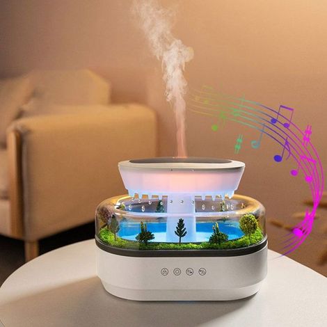 Bellerise – Rainscape Aromatherapie-diffusor – 7-farbige Led, 12 Stunden Kaltnebel – Büro Oder Schlafzimmer – 250 Ml