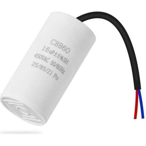 Bellerise – Cbb60 16µf 450v 50/60hz Kondensator – Elektrischer Motorstart – Kompatibel Mit Kompressoren Und Wasserpumpen – Einfache Installation