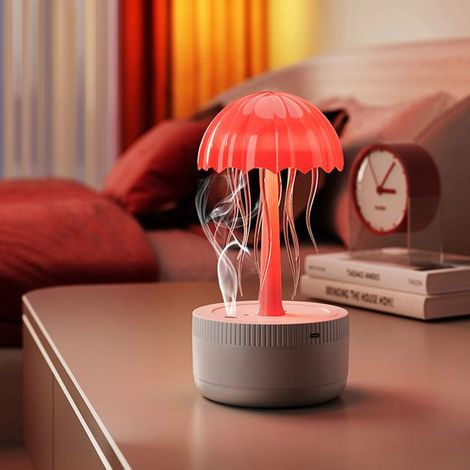 Bellerise – Quallen-luftbefeuchter – Diffusor Für Ätherische Öle Und Nachtlicht – 400 Ml – Babyzimmer Oder Büro