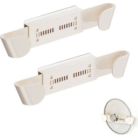 Bellerise – Universelles Aufbewahrungsregal Für Topfdeckel (für Schränke) – 2-teiliges Organizer-set, Weiß