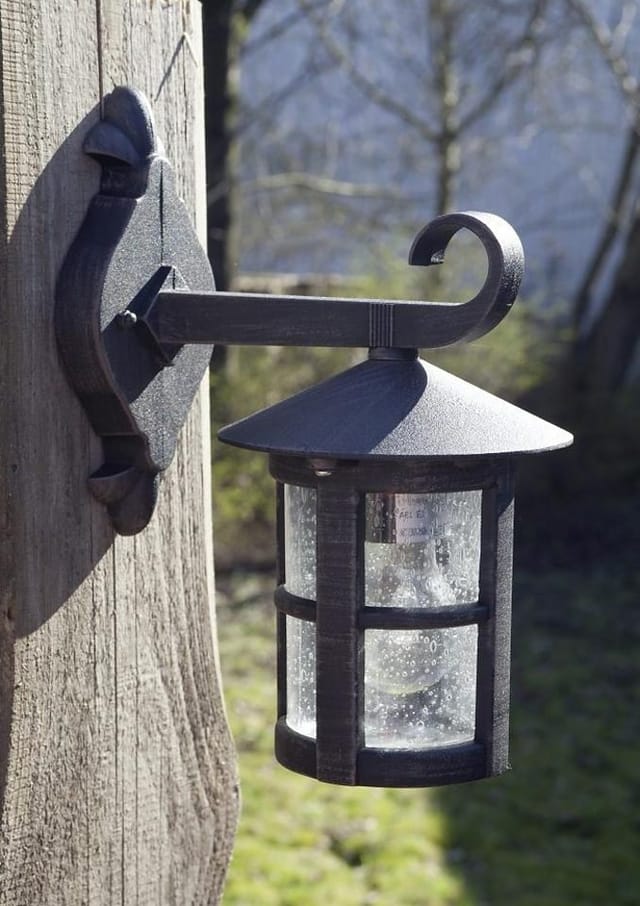 Brilliant Außen-Wandlampe Jordy Schwarz-Rost-Braun