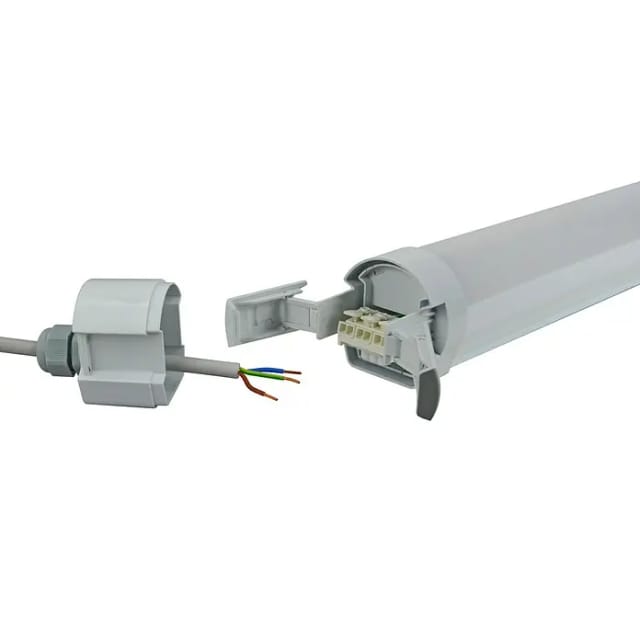E2 Elektro Feuchtraum-Wannenleuchte LED Pro S 18 W Grau
