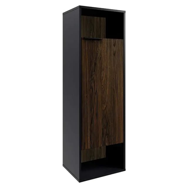 Fackelmann Hoch-Midischrank B.Paris Rechts 40,2 cm Schwarz Matt-Rigoletto Eiche