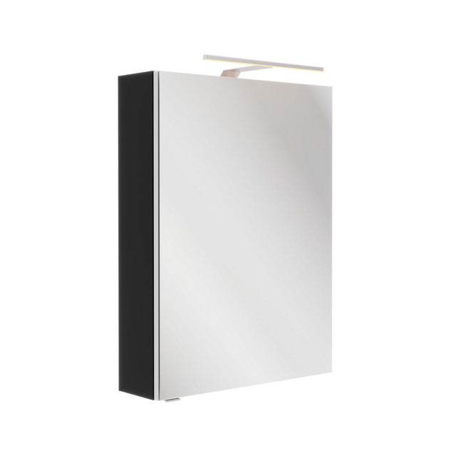 Fackelmann LED-Spiegelschrank SBC Rechts 50 cm x 68 cm x 15,3 cm Schwarz Matt