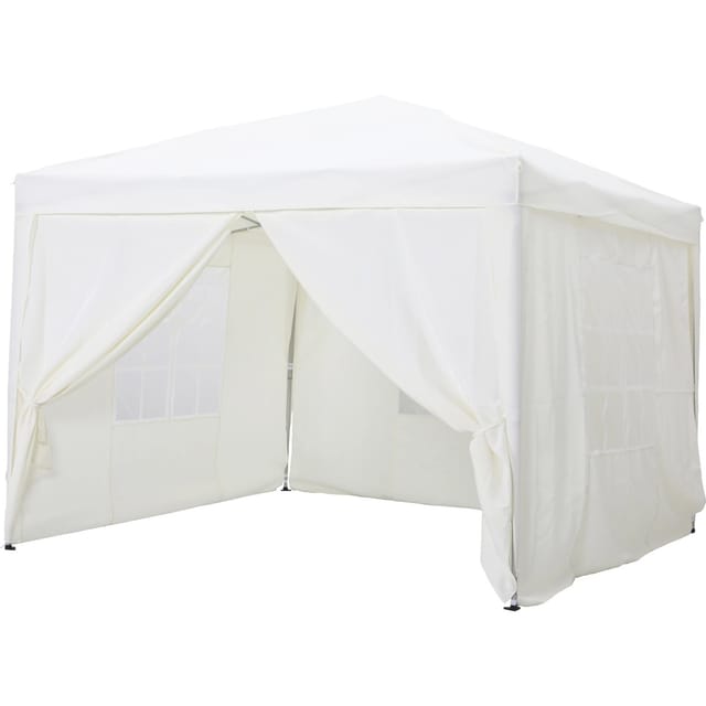 Faltpavillon Papanoa Cremeweiß 293 cm x 293 cm
