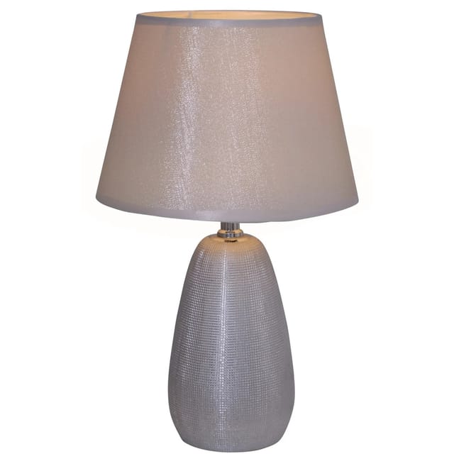 Näve Tischleuchte Simply Ceramics aus Keramik 37 cm Silber