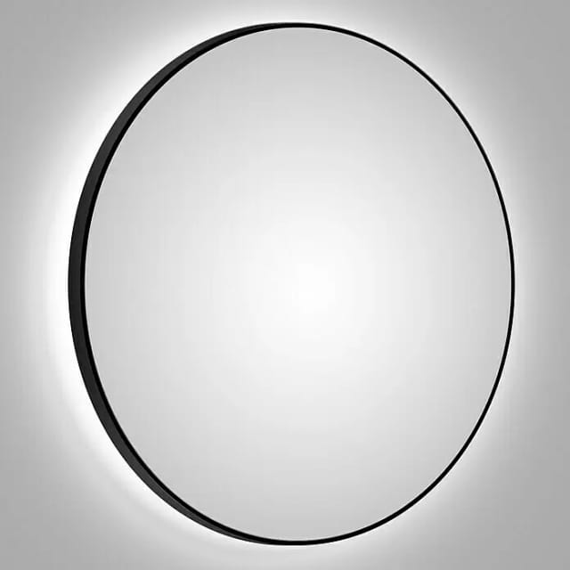 DSK Design LED-Lichtspiegel Silver Globo Ø 120 cm Schwarz Matt Rund