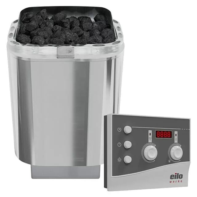Eilo Kombi-Saunaofen-Set mit ext. Steuerung - Dampf und Warmluftbad 8 kW