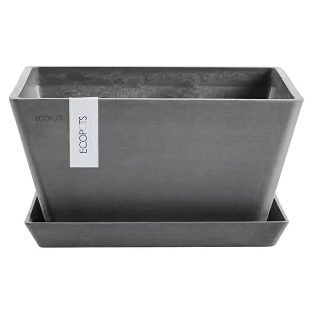 Ecopots Pflanzschale Berlin Grau 41 cm