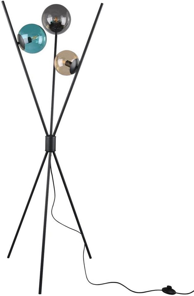 Trio Leuchten Stehlampe Lance Schwarz matt