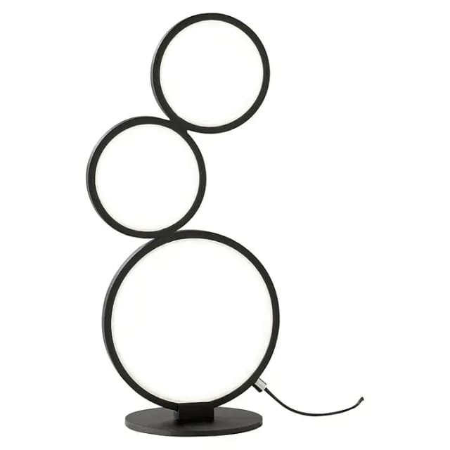 Trio Leuchten LED-Tischlampe Rondo Schwarz matt