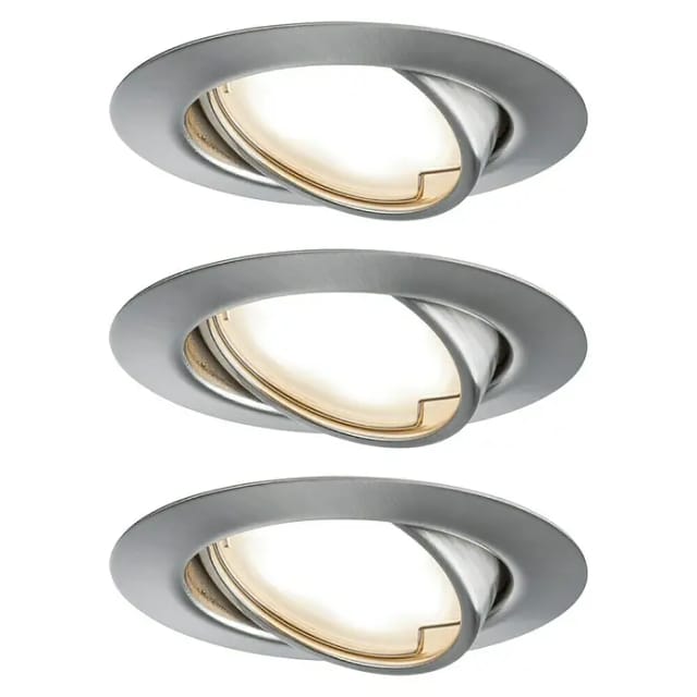 Paulmann LED-Einbaustrahler Base Coin schwenkbar 3 x 5 W Eisen